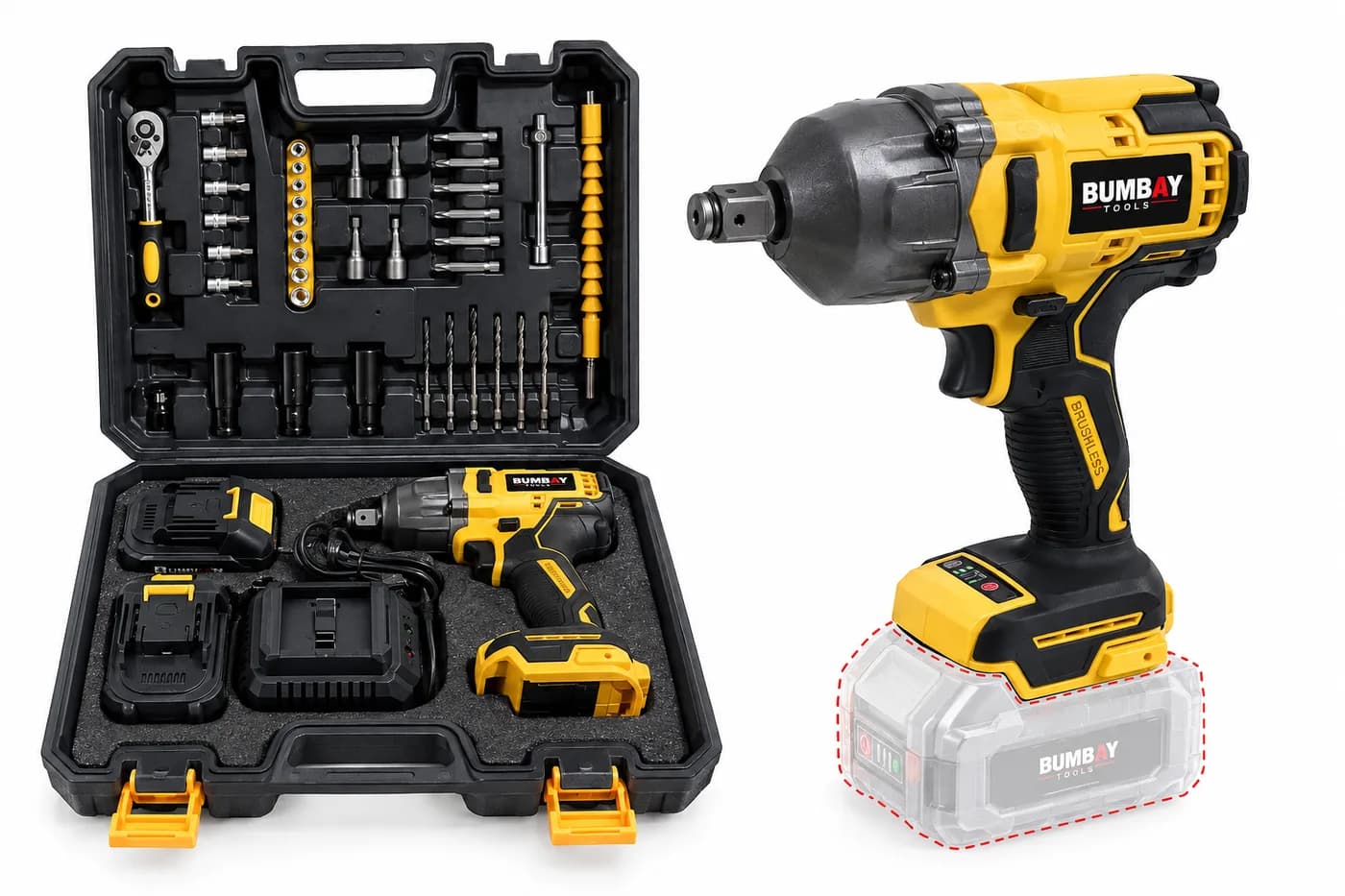 Llave de impacto inalámbrica 800 N·m